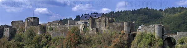 The medieval Chateau de Bouillon Castle in the city Bouillon