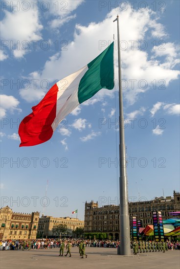 Afternoon flag lowering ceremony