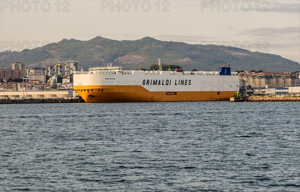 'Grande California' vehicle carrier ship built 2021. Grimaldi Lines shipping company