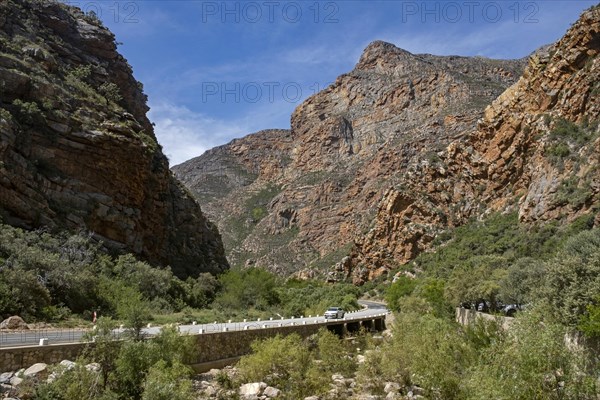 Swartberg Pass on the R328 running over the Swartberg mountain range between Oudtshoorn and Prince Albert