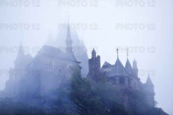 Reichsburg Cochem in the fog