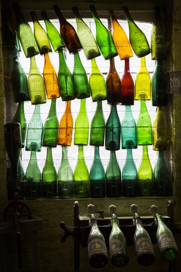 Colourful beer bottles at Oud Beersel