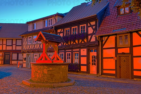 Hostorisches Heideviertel with a fountain