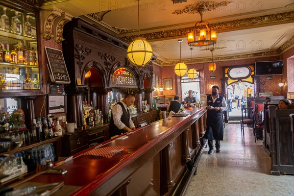 Interior of historic Cantina Tio Pepe bar