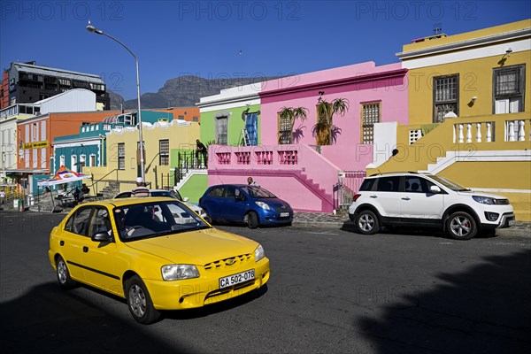 Colourful house facades in De Waal Street