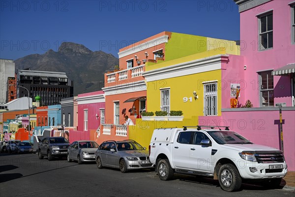 Colourful house facades in De Waal Street