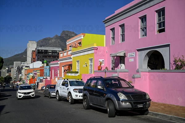 Colourful house facades in De Waal Street