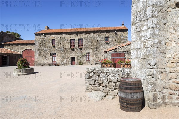 Inner court and sleeping quarters at the medieval Chateau de Tiffauges