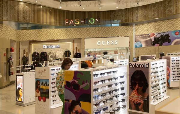 Fashion shop shopping area inside Cancun airport