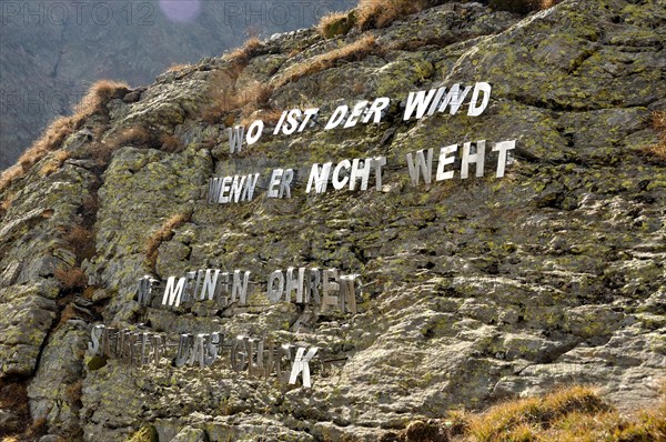 Art on the mountain at Timmelsjoch