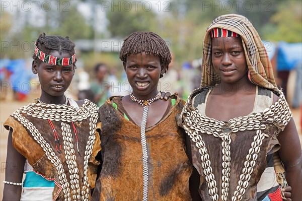 Three young black women of the Banna