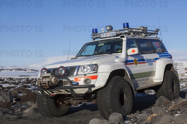 Four-wheel drive Nissan Patrol SUV of the Loegreglan