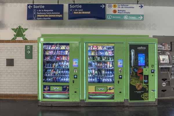 Drinks vending machines in the metro station