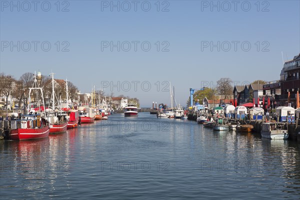 Traditional fishing boats in the canal der Alte Strom