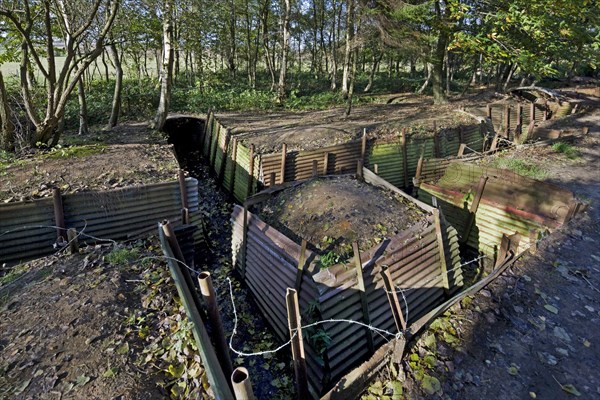 Trenches from World War One at the Sanctuary Wood Museum Hill 62 at Zillebeke