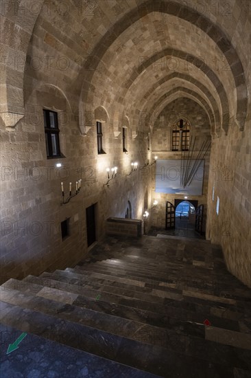 Main staircase. Grand Master's Palace built in the 14th century by the Johnnite Order