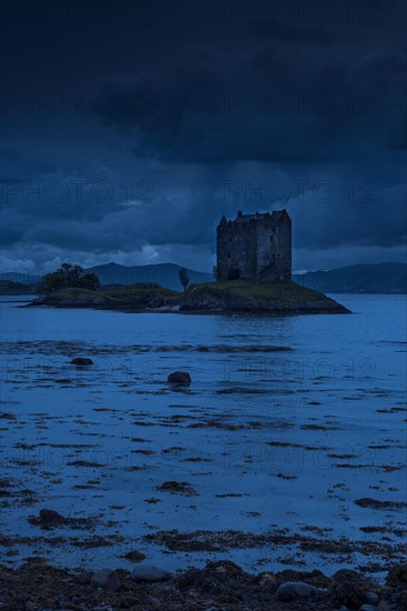 Castle Stalker at night