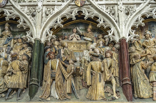 Wood carving in Notre Dame d'Amiens Cathedral