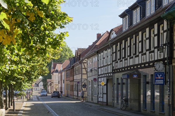 Half-timbered houses in Kirchstrasse in Osterburg