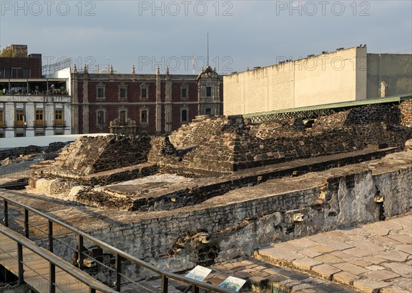 Templo Mayor archaeological site of Aztec capital city of Tenochtitlan