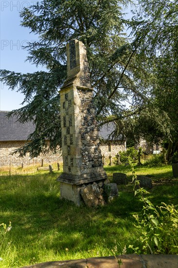 Last tower buttress from All Saints church in churchyard of church of Saint James