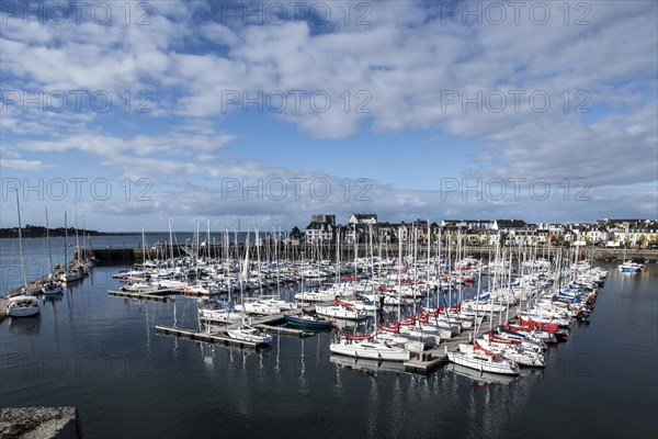 Sailing boats in marina at Concarneau