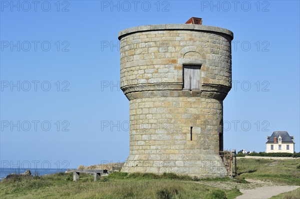 Old watchtower along the Cote Sauvage near Le Croisic