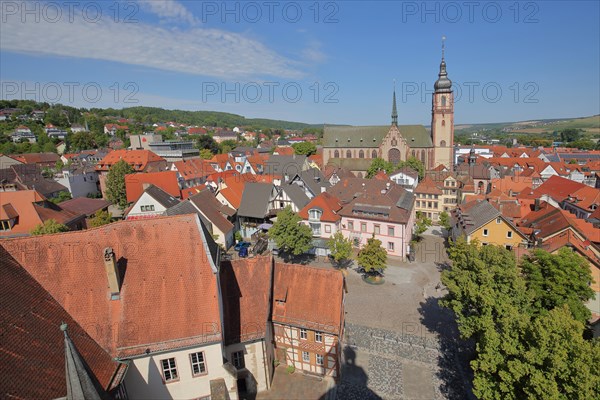View from the tower of the tower on the cityscape with St. Martin's Church