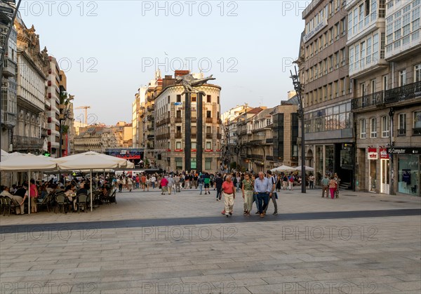 People in pedestrianised central square