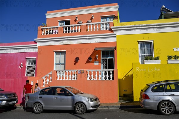 Colourful house facades in De Waal Street