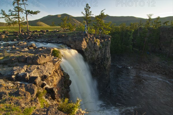Orkhon Waterfall shortly after sunrise