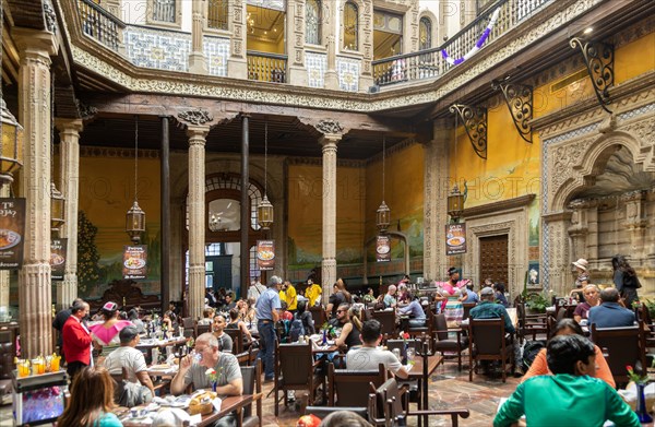 Interior of Sanborns restaurant in courtyard of Casa de los Azulejos