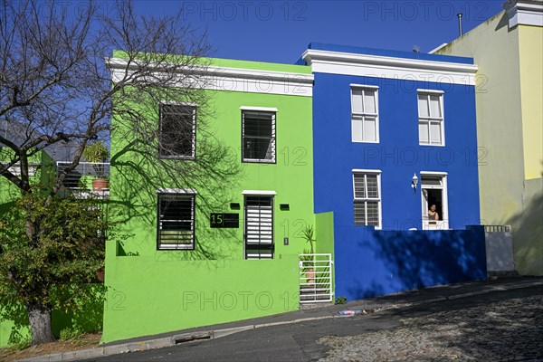 Colourful house facades in De Waal Street