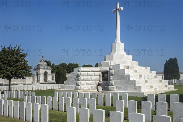 Cross of Sacrifice at the Tyne Cot Cemetery