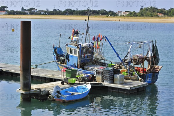 Fishing boat in the harbour at Saint-Denis-d'Oleron on the island Ile d'Oleron