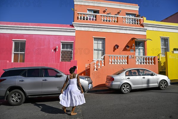 Colourful house facades in De Waal Street