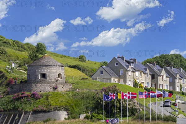 17th century Tour Vauban tower at Port-en-Bessin-Huppain along the English Channel