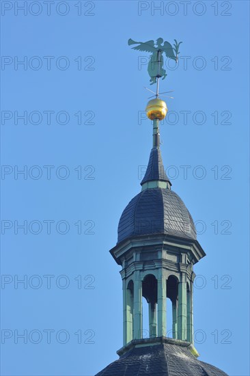 Spire with weathervane with angel