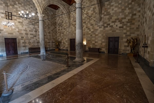 Interior with mosaic floor