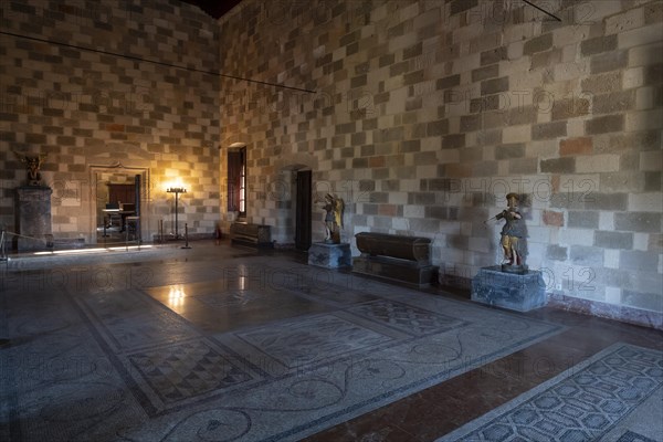 Interior with mosaic floor