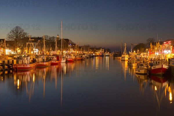 Traditional fishing boats in the canal der Alte Strom