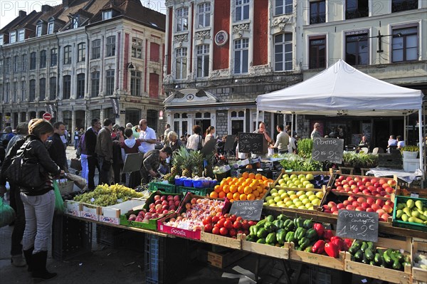 Fruit and vegetables at market stall