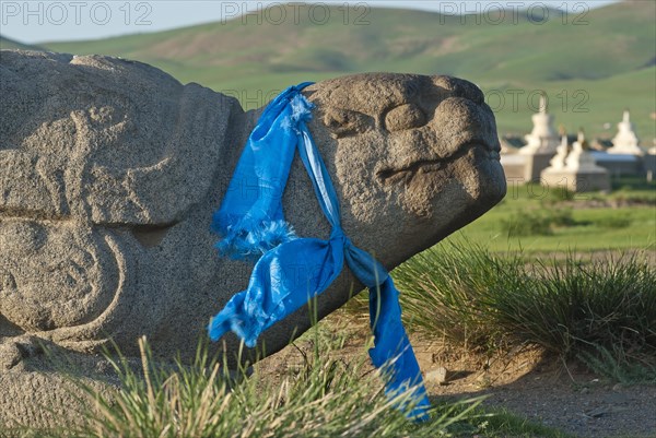 Stone turtle of the ancient capital of Mongolia