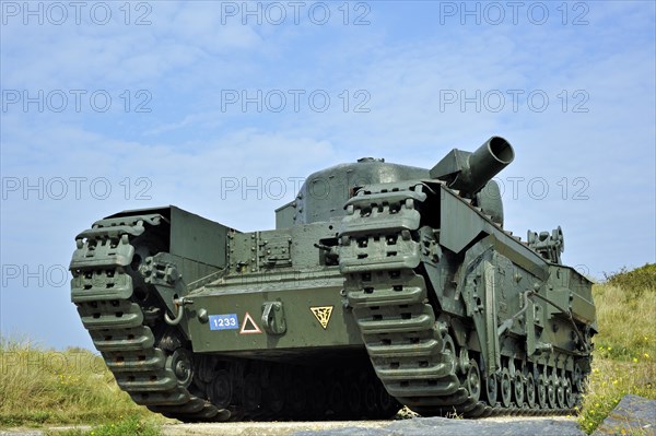 Second World War Two Churchill tank at Juno Beach