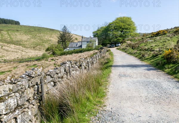 Walking route track West Dart valley walk