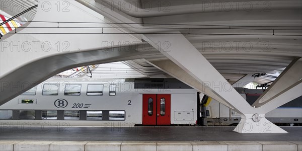 Train in Liege-Guillemins station