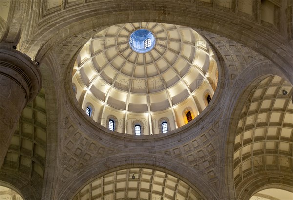 Arches and dome inside cathedral church