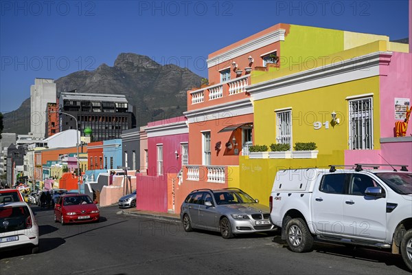 Colourful house facades in De Waal Street