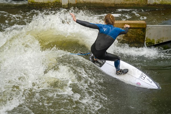 Surfer on a Linen Wave Hanover Germany