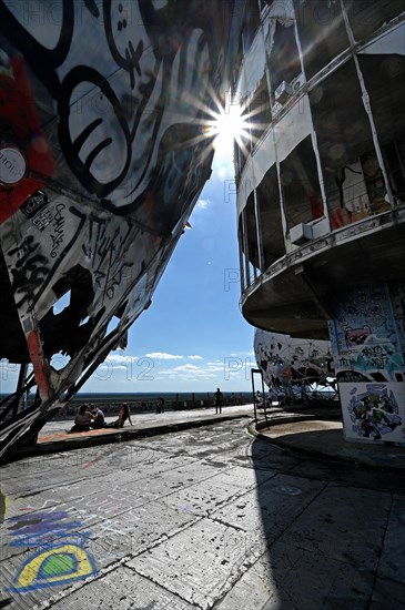 Former US wiretap buildings on Teufelsberg in Grunewald Berlin